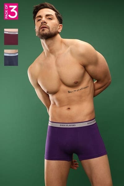 Pack of 3 John Players Classic Cotton Trunks