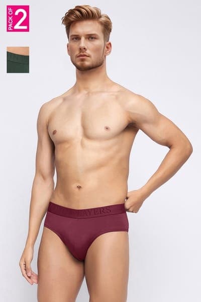 Pack of 2 John Players Solid Briefs - Modal