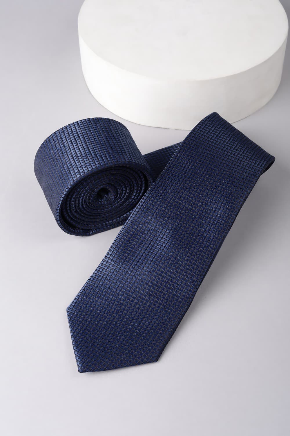 Men Navy Embroidered Formal Tie