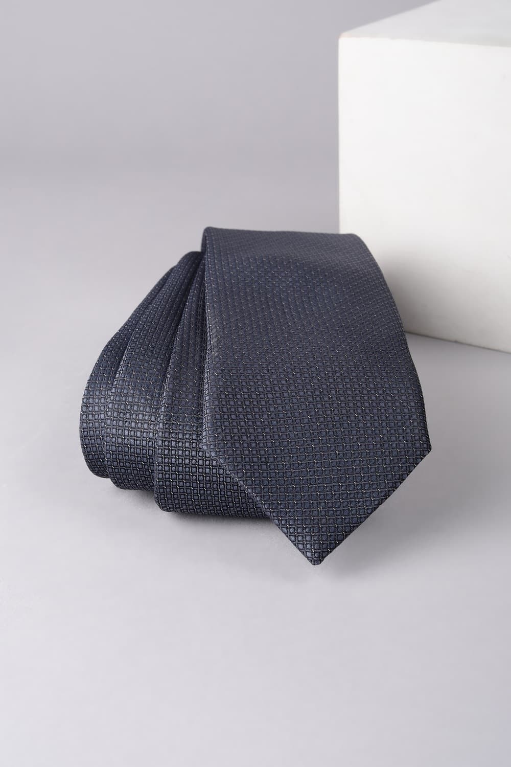 Men Grey Embroidered Formal Tie