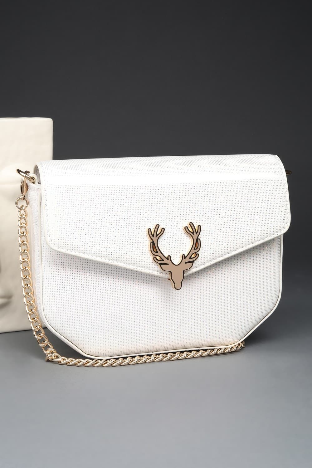Women White Casual Sling Bag