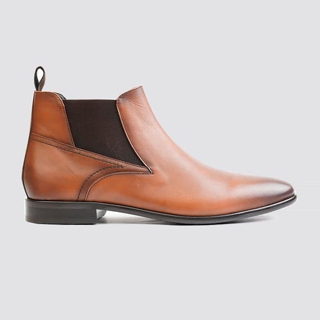 Men Tan Formal Boots