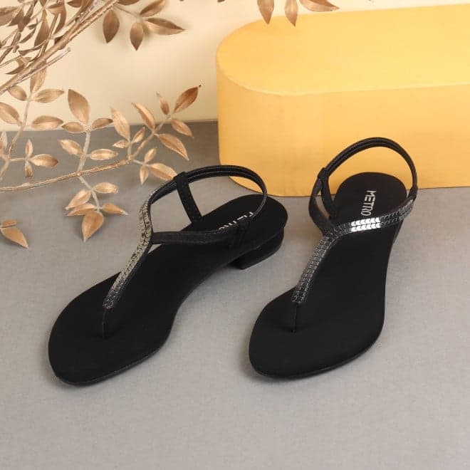Women Black Casual Sandals