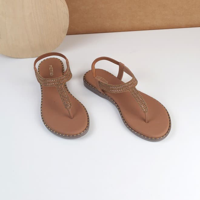 Women Antic-gold Casual Sandals