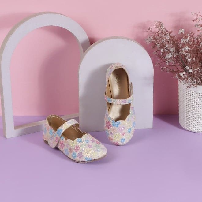 Girls Gold Wedding Ballerinas