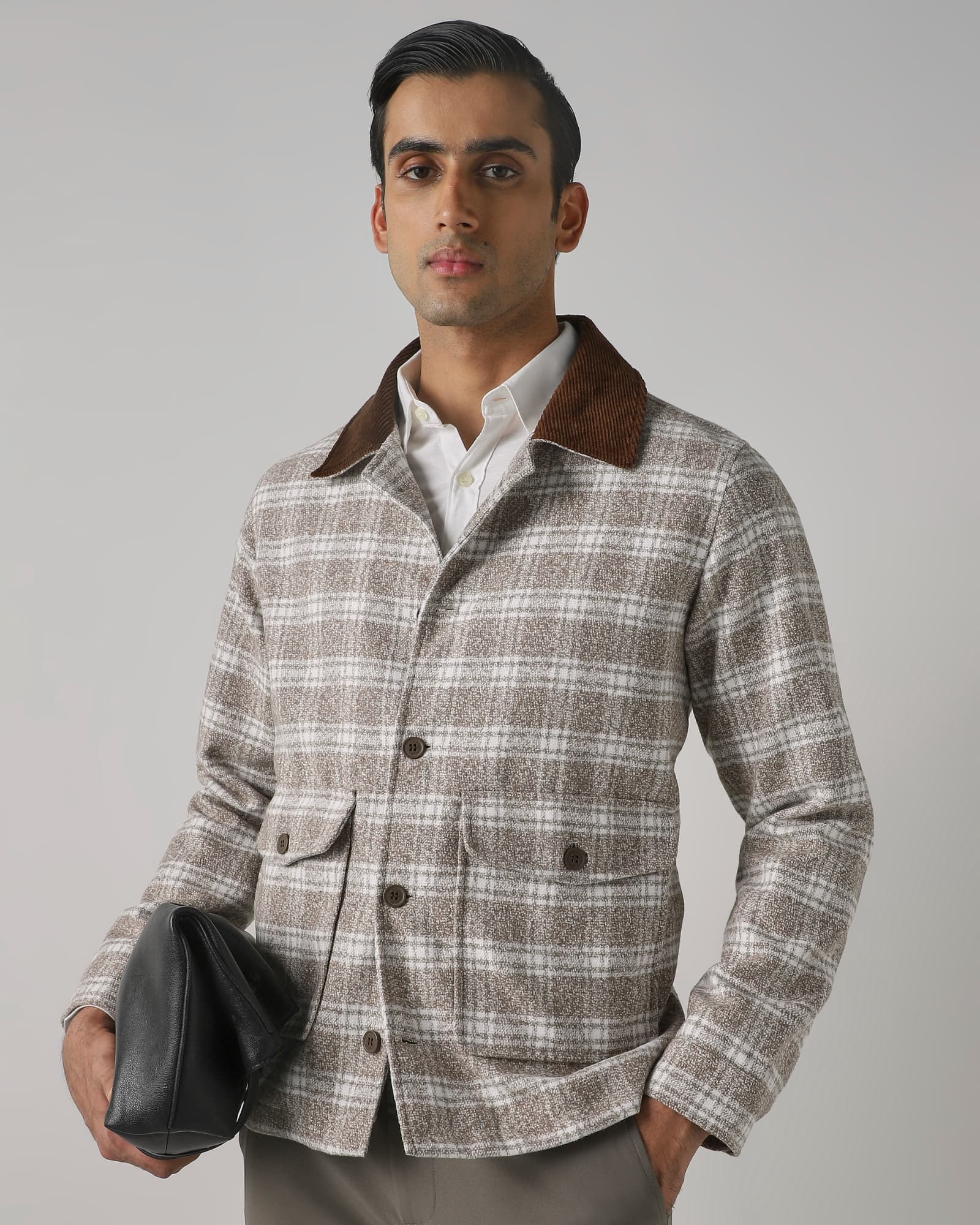 Off White Tweed Check Jacket
