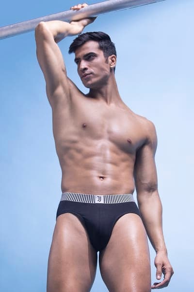 John Players Champion Cotton Brief in Black John Players Champion Cotton Brief in Black