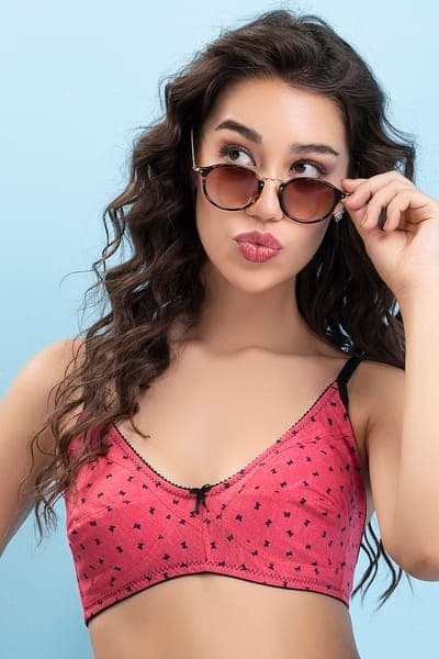 Non-Padded Non-Wired Printed Everyday Bra - Cotton Non-Padded Non-Wired Printed Everyday Bra - Cotton
