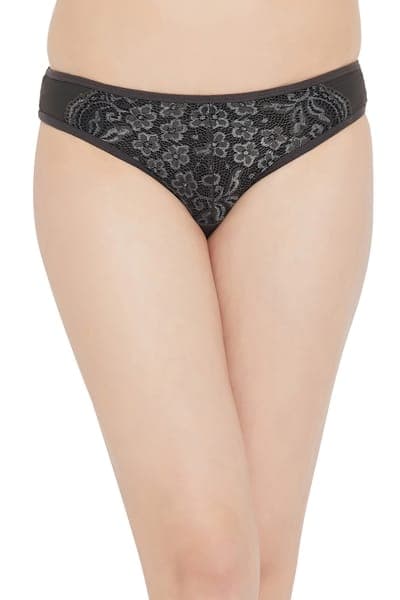 Low Waist Bikini Panty in Dark Grey Low Waist Bikini Panty in Dark Grey