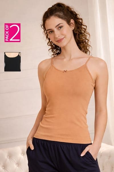 Pack of 2 Basic Camisoles - Cotton Pack of 2 Basic Camisoles - Cotton