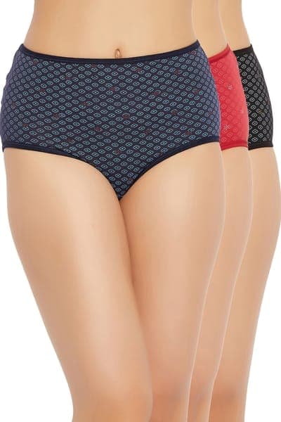 Buy Pack of 3 High Waist Printed Hipster Panties - Cotton Online - Clovia Buy Pack of 3 High Waist Printed Hipster Panties - Cotton Online - Clovia