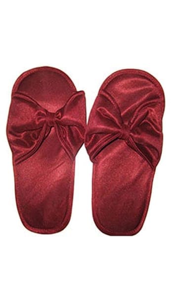 Soft Satin Slippers in Maroon Soft Satin Slippers in Maroon