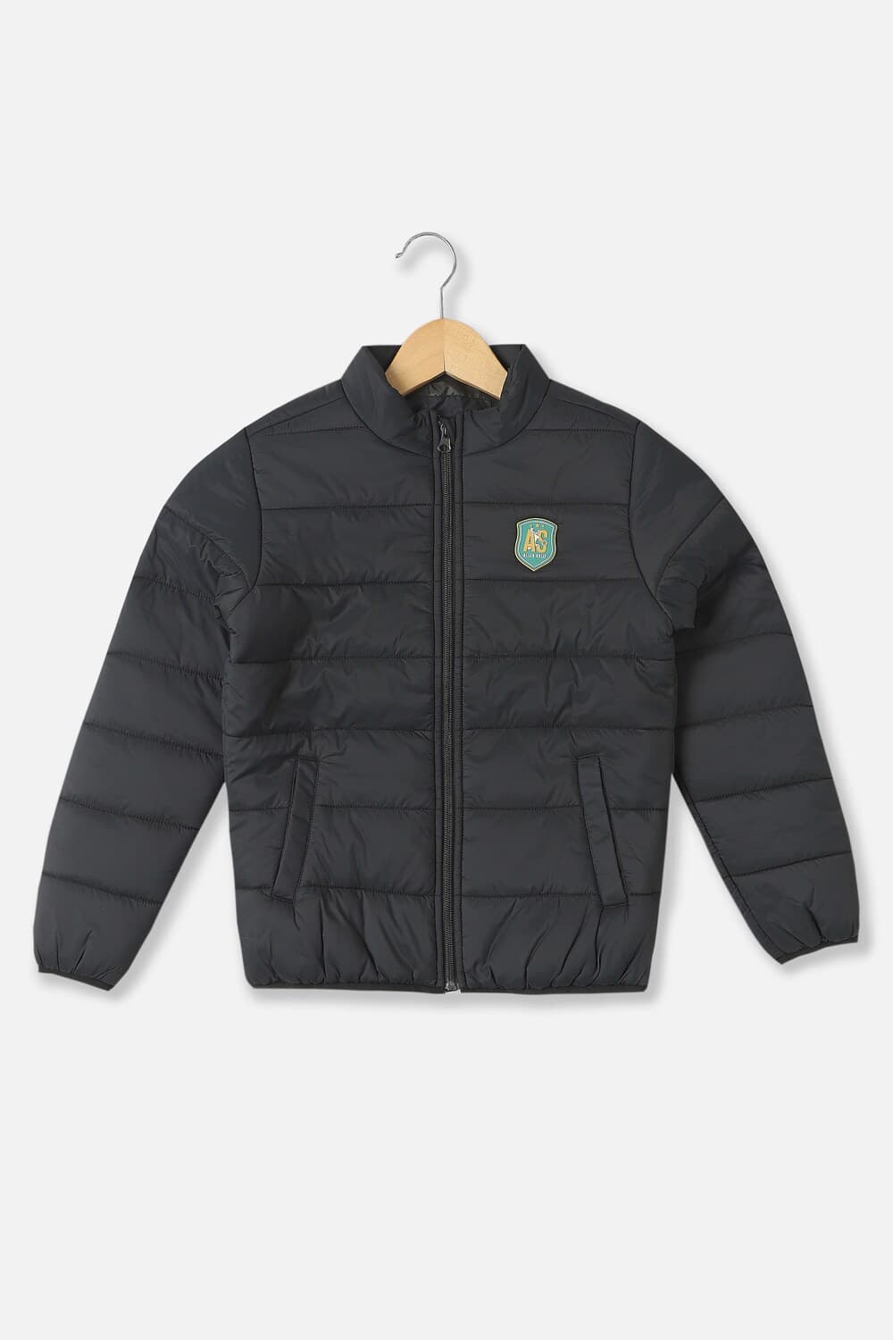 Boys Grey Solid Regular Fit Jacket Boys Grey Solid Regular Fit Jacket
