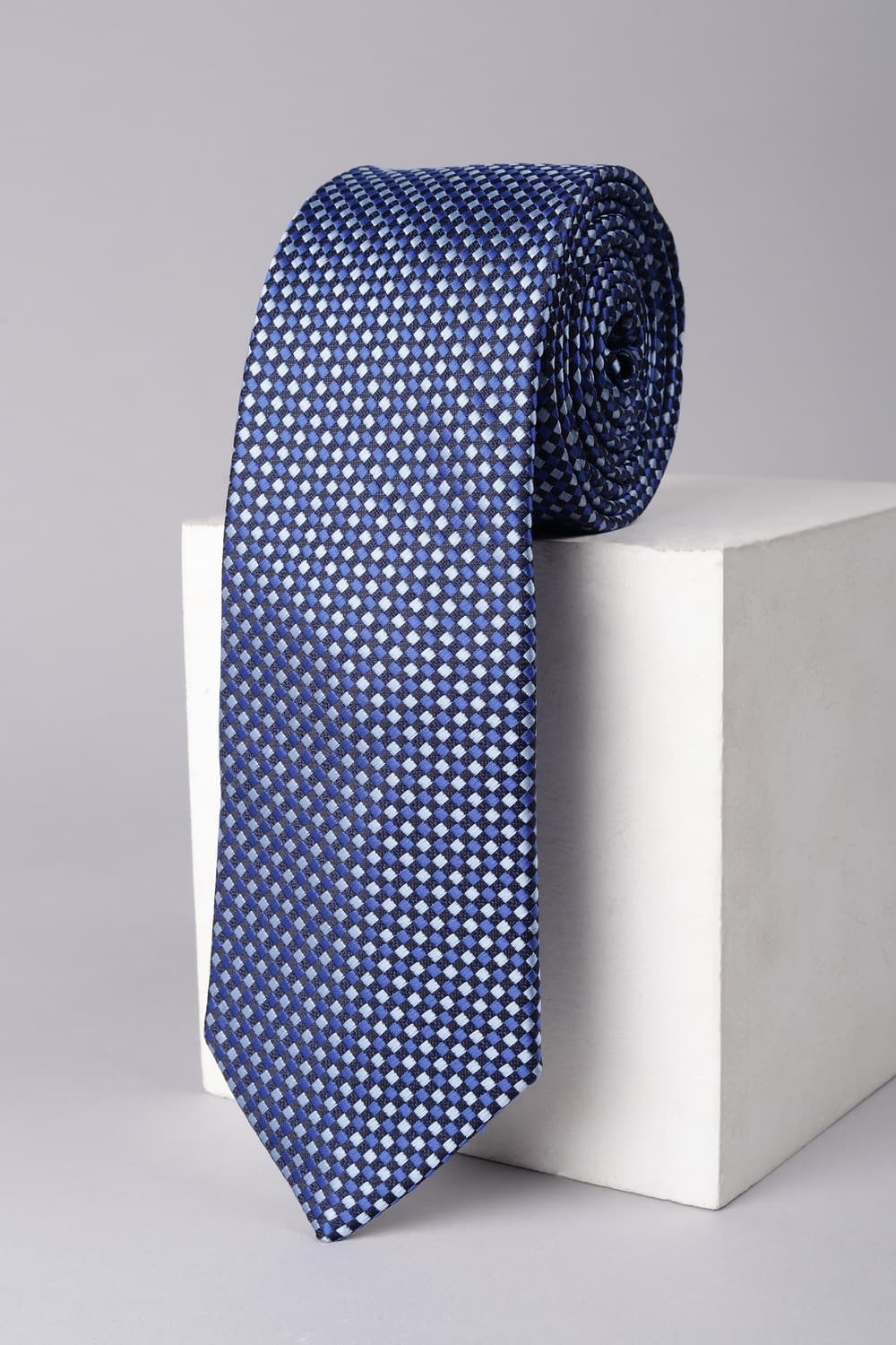 Men Blue Embroidered Formal Tie Men Blue Embroidered Formal Tie