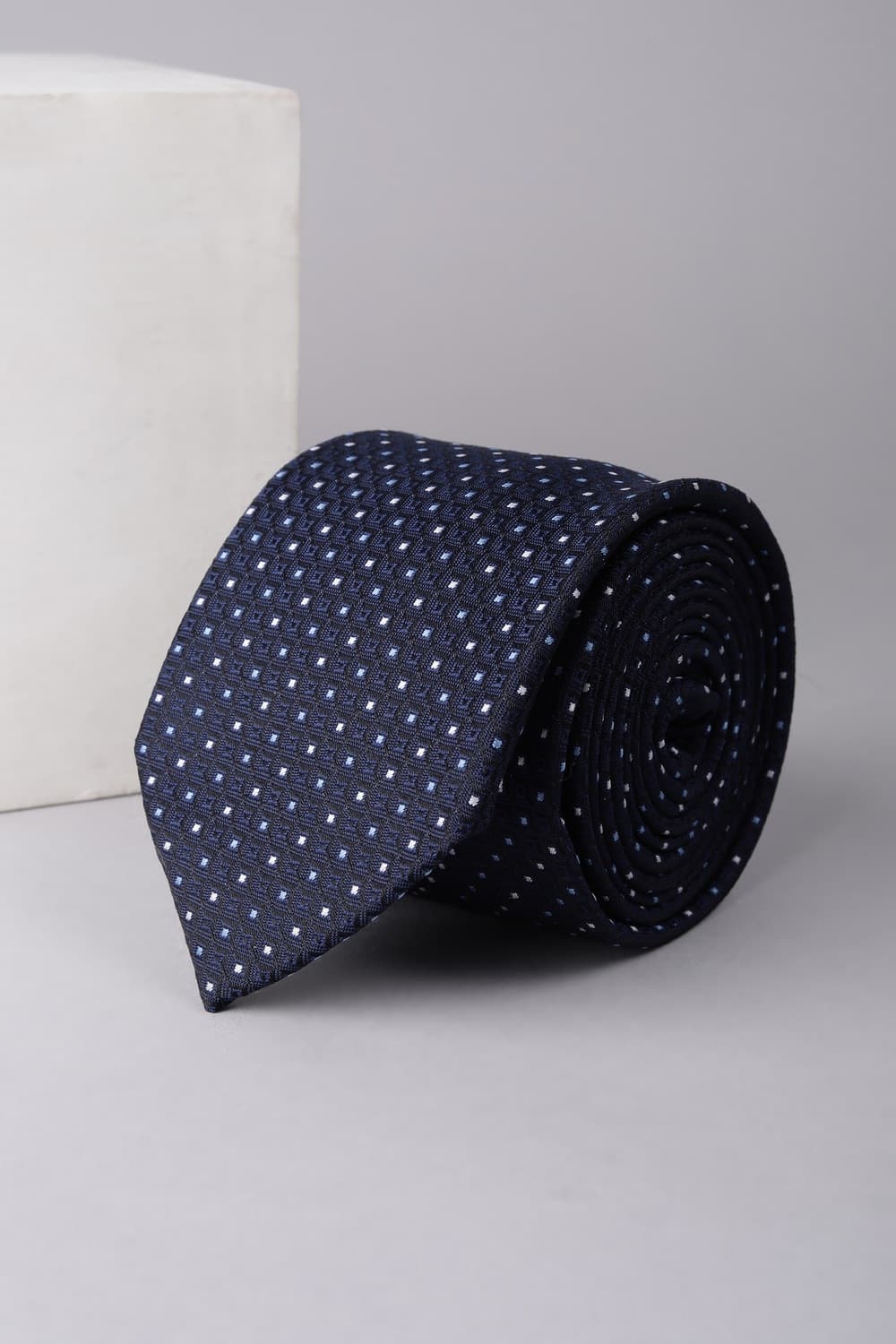 Men Navy Embroidered Formal Tie Men Navy Embroidered Formal Tie