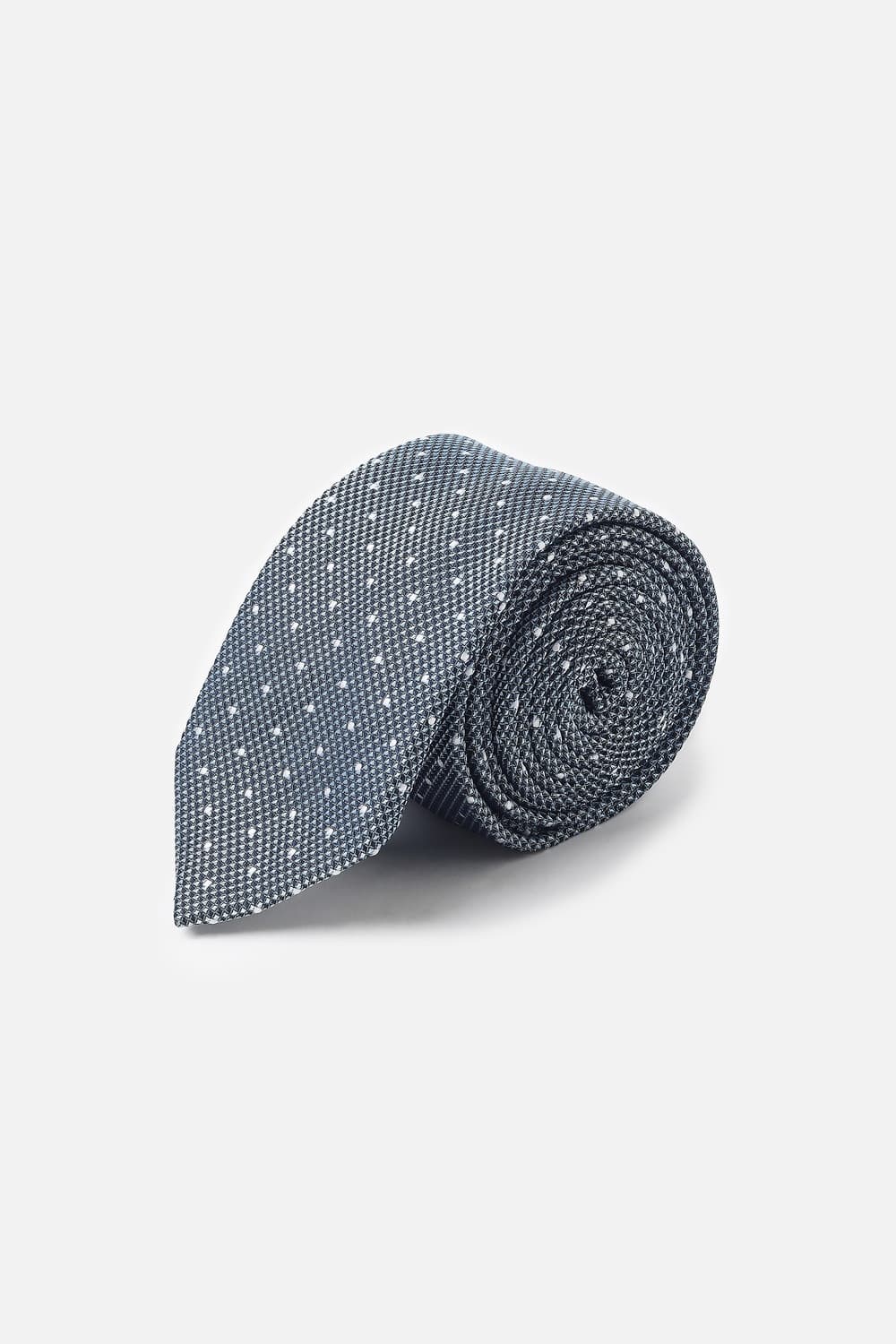 Men Grey Embroidered Formal Tie Men Grey Embroidered Formal Tie