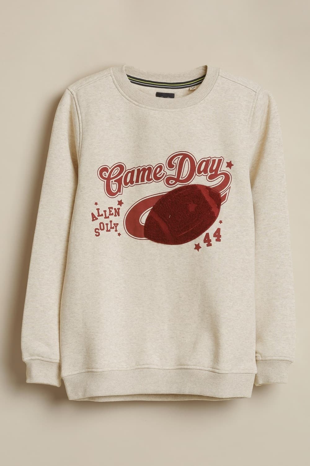 Boys Beige Graphic Print Sweatshirt Boys Beige Graphic Print Sweatshirt