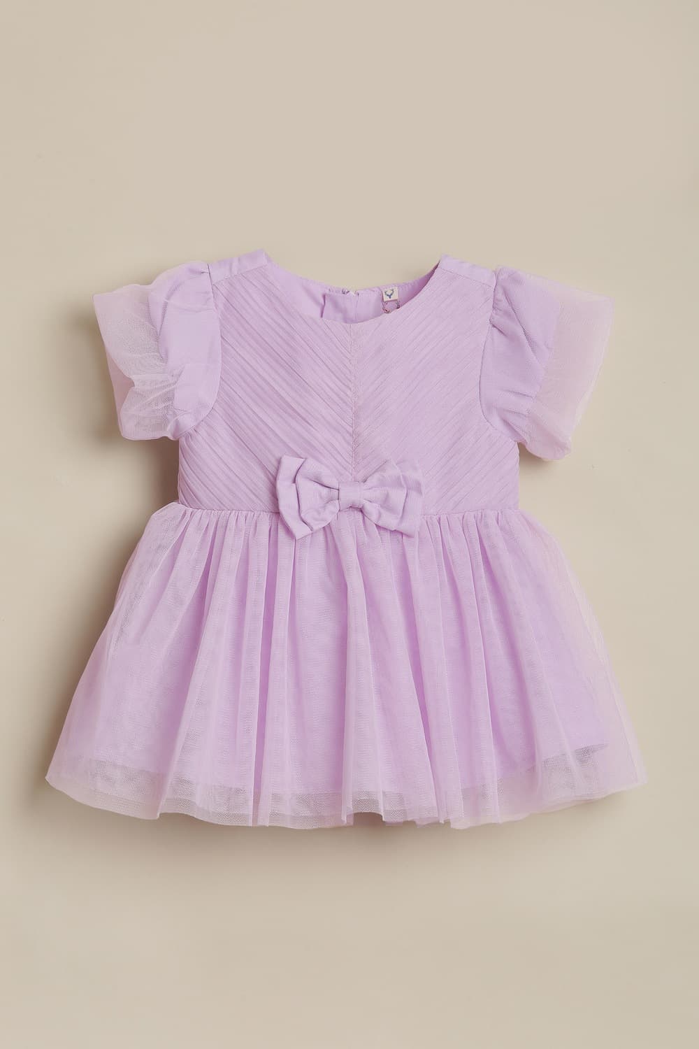 Girls Lilac Textured Knee Length Party Dress Girls Lilac Textured Knee Length Party Dress