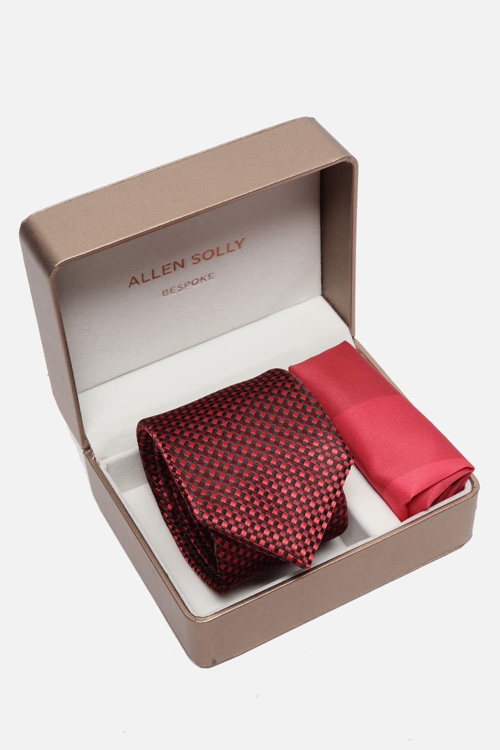Men Red Embroidered Formal Tie and Pocket Square Men Red Embroidered Formal Tie and Pocket Square