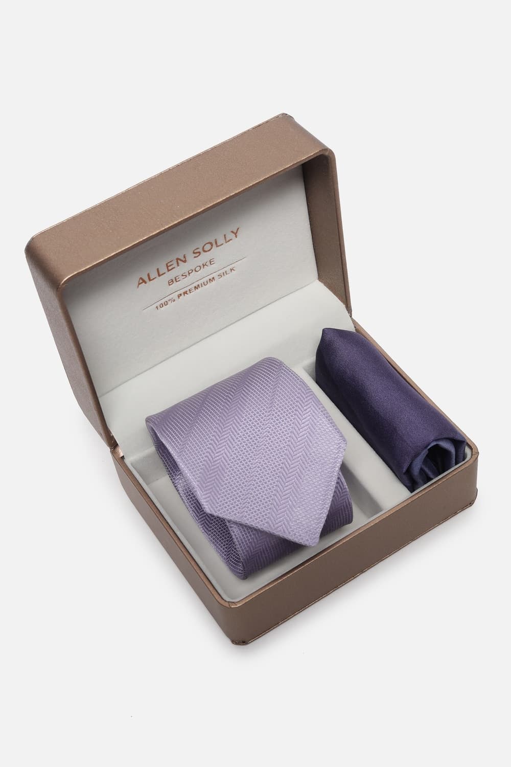 Men Lilac Embroidered Formal Tie and Pocket Square Men Lilac Embroidered Formal Tie and Pocket Square