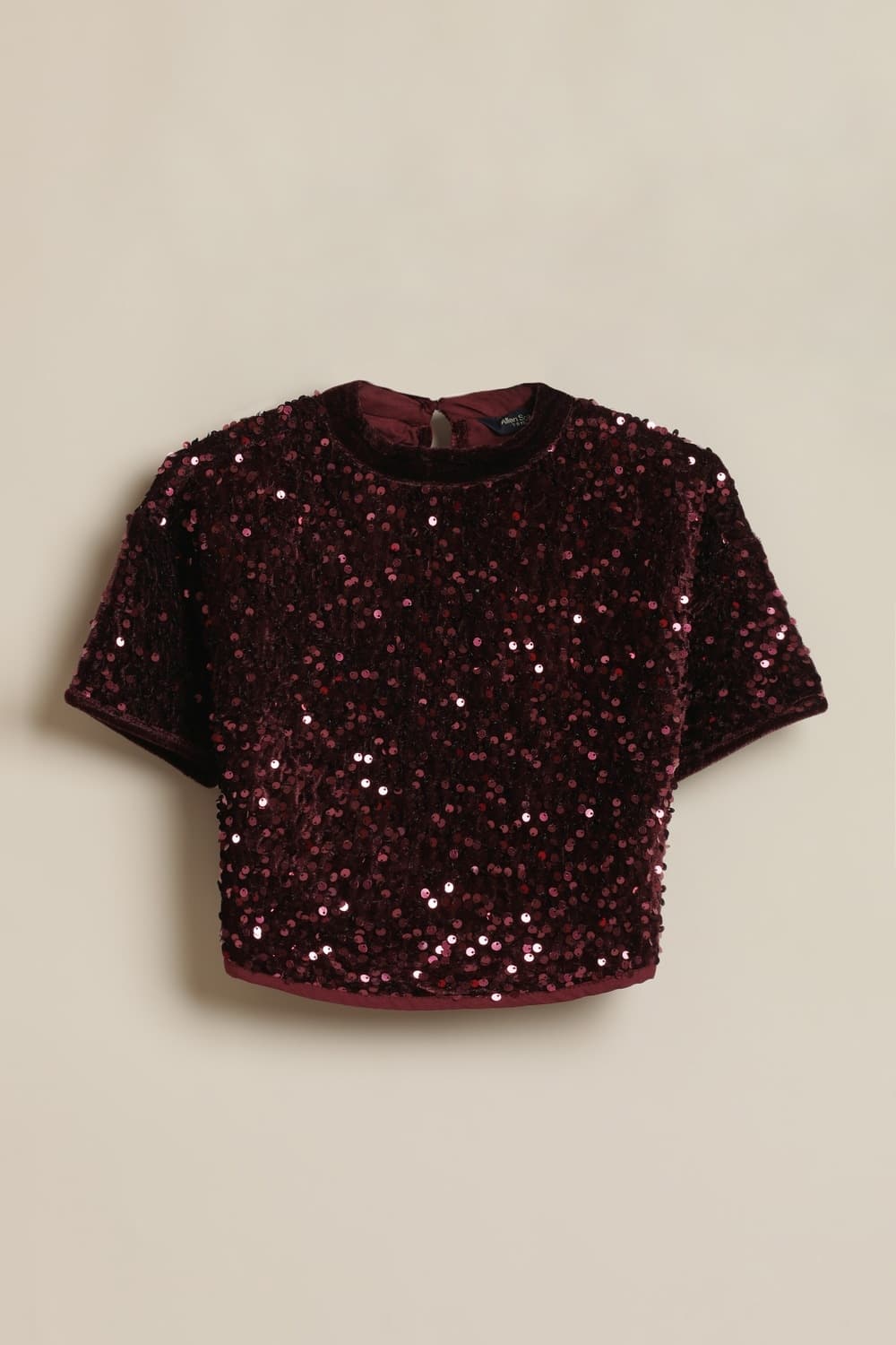 Girls Maroon Textured Party Top Girls Maroon Textured Party Top