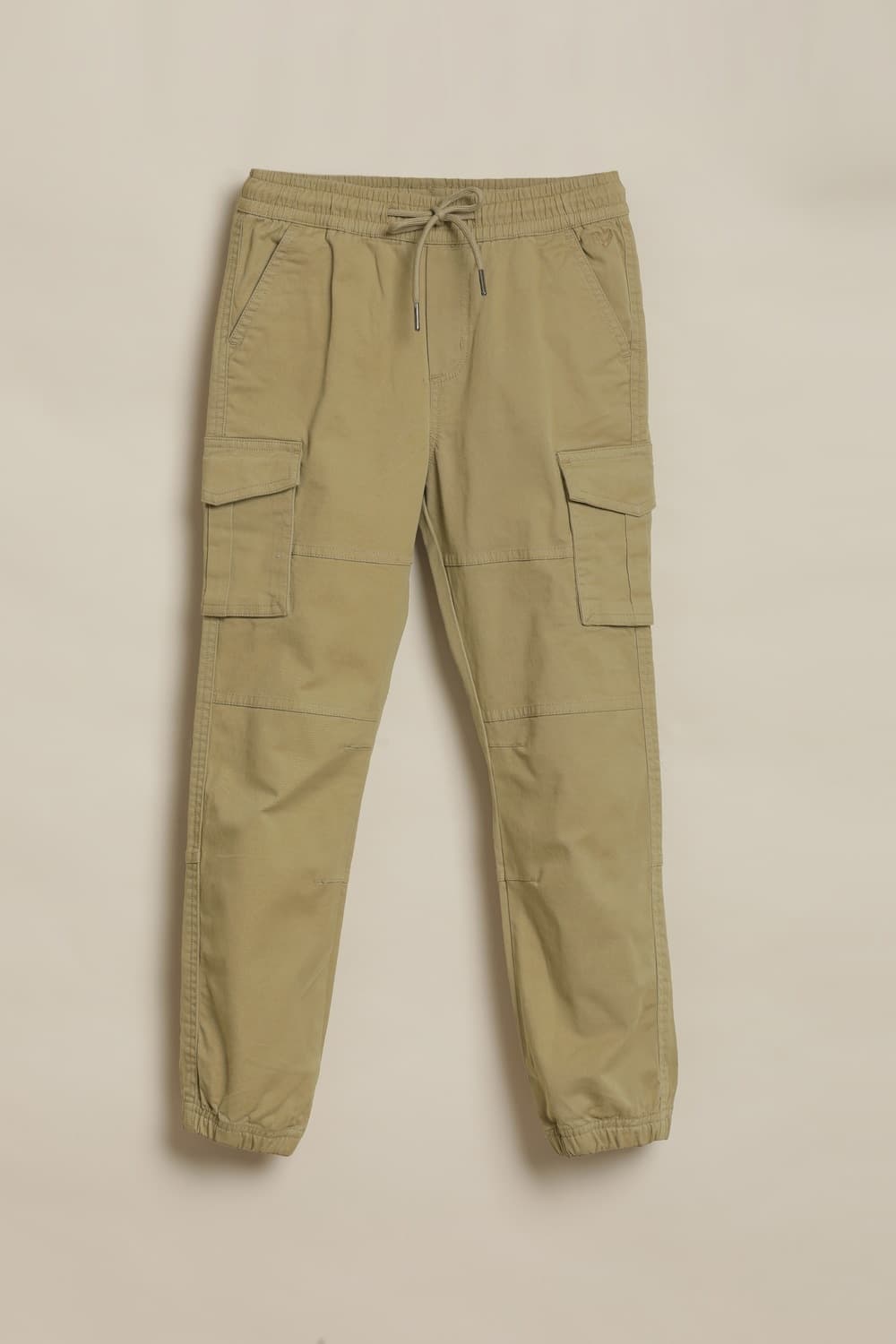 Boys Beige Solid Trousers Boys Beige Solid Trousers