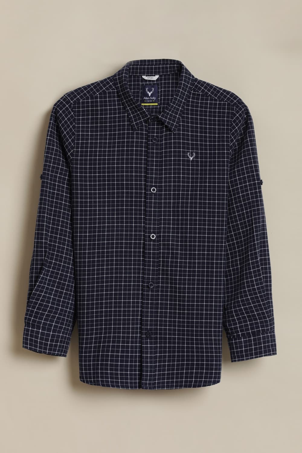 Boys Navy Check Casual Shirt Boys Navy Check Casual Shirt