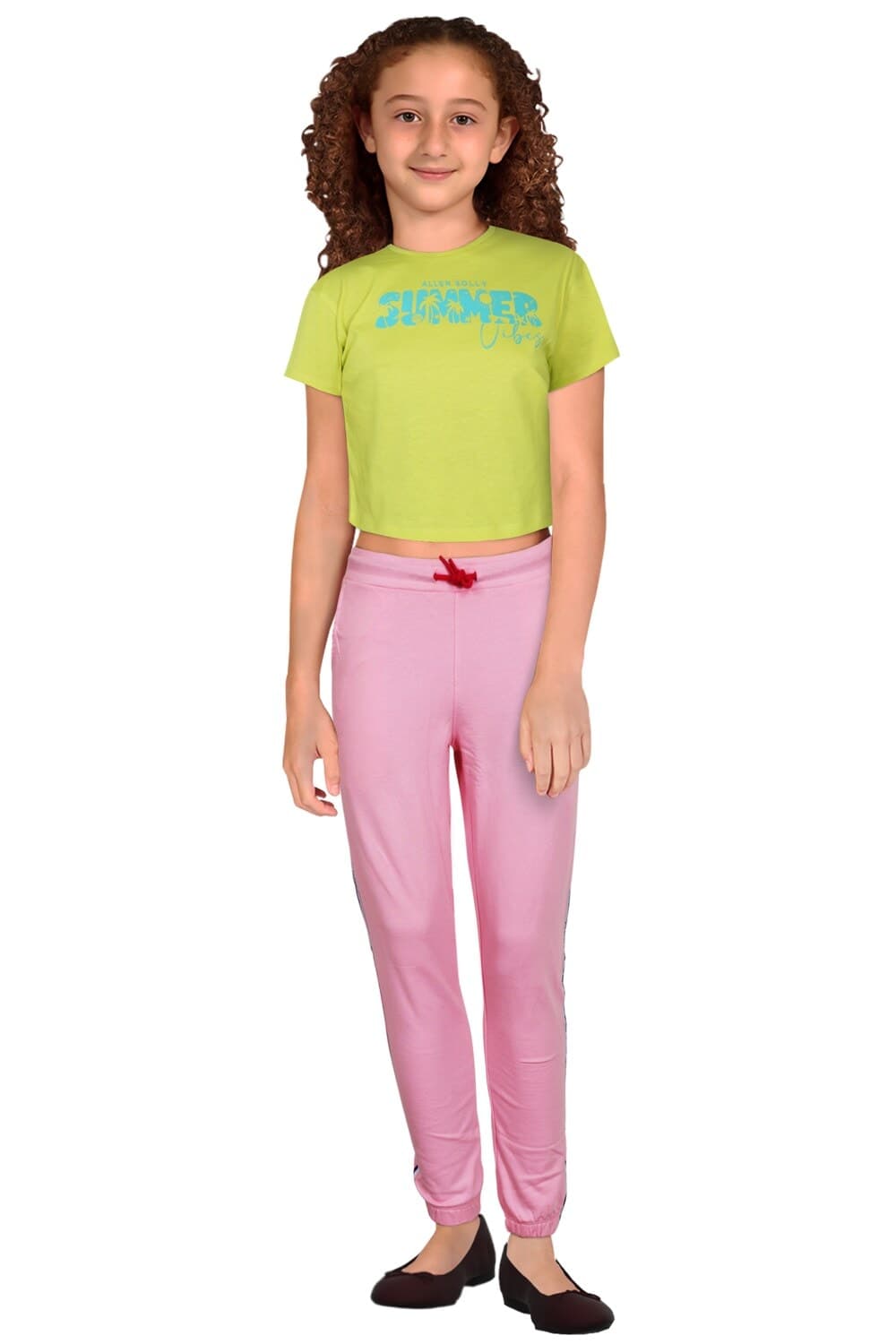 Girls Pink Solid Regular Fit Trousers Girls Pink Solid Regular Fit Trousers