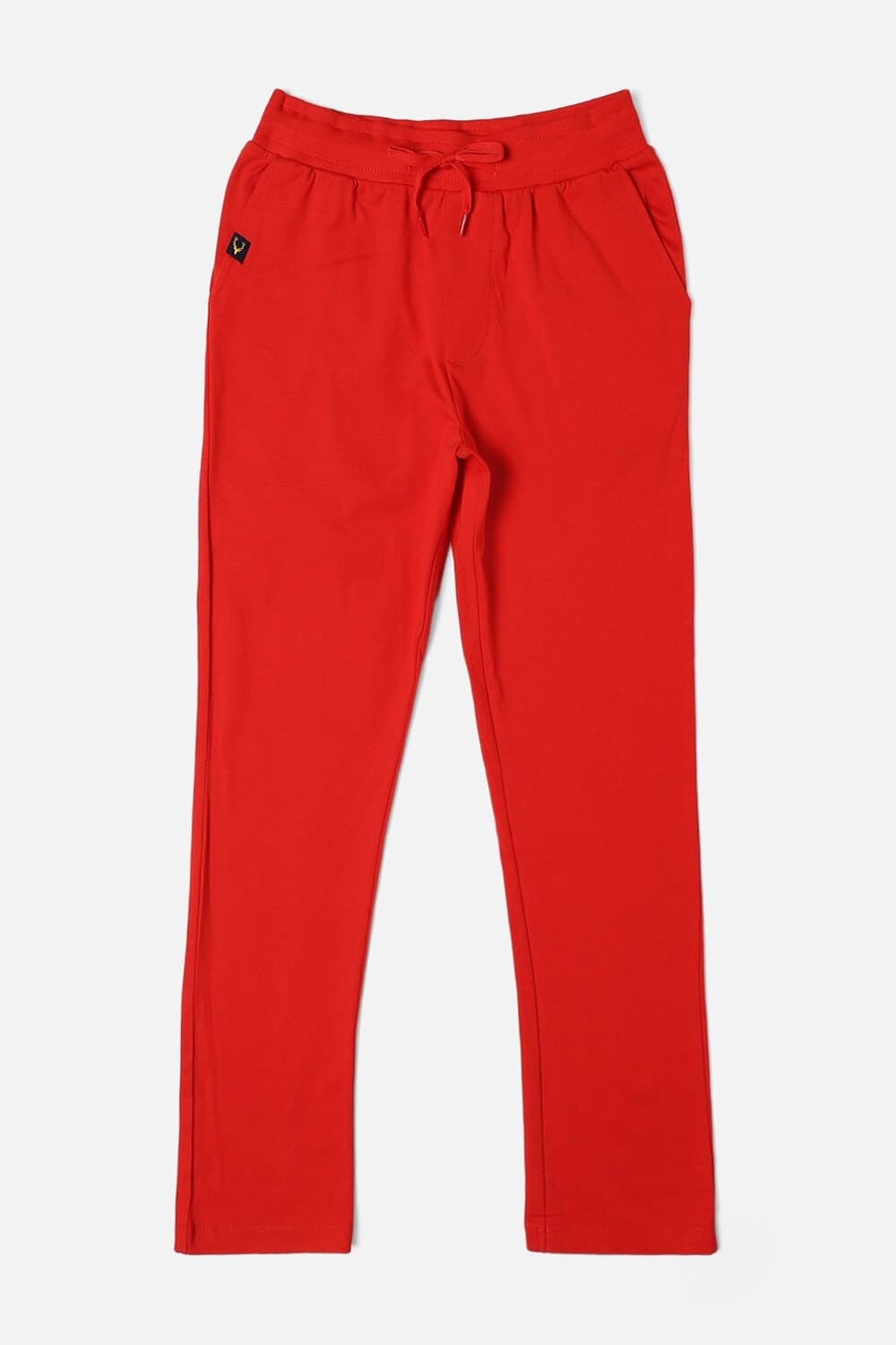 Girls Red Solid Regular Fit Track Pants Girls Red Solid Regular Fit Track Pants