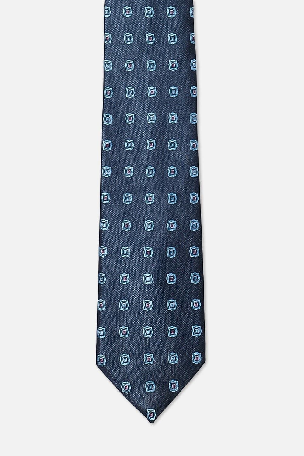 Men Blue Embroidered Casual Tie Men Blue Embroidered Casual Tie