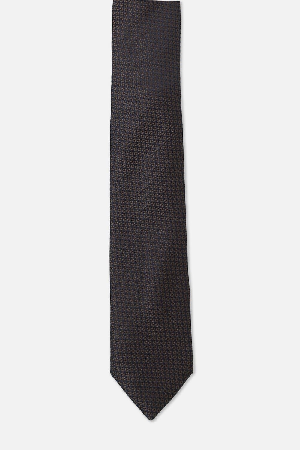 Men Brown Embroidered Formal Tie Men Brown Embroidered Formal Tie