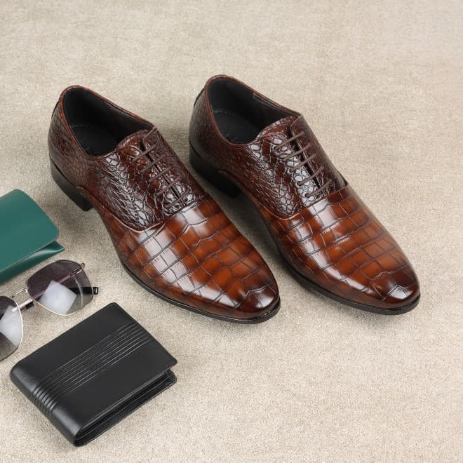 Men Brown Party Lace Up Men Brown Party Lace Up