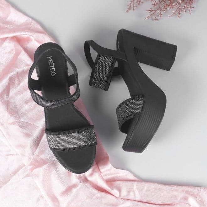 Women Black Party Sandals Women Black Party Sandals