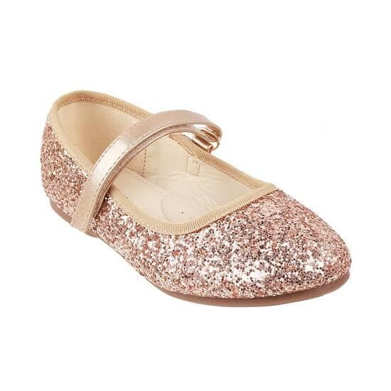 Girls Gold Casual Ballerinas Girls Gold Casual Ballerinas