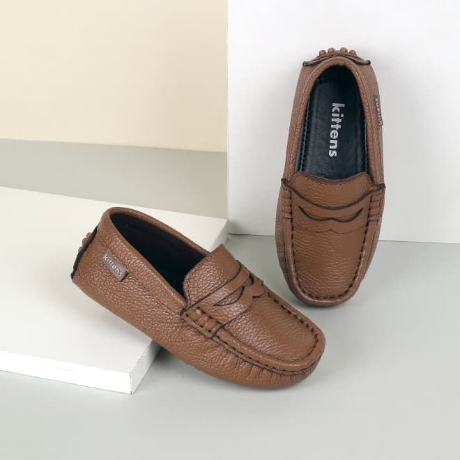 Boys Tan Casual Loafers Boys Tan Casual Loafers