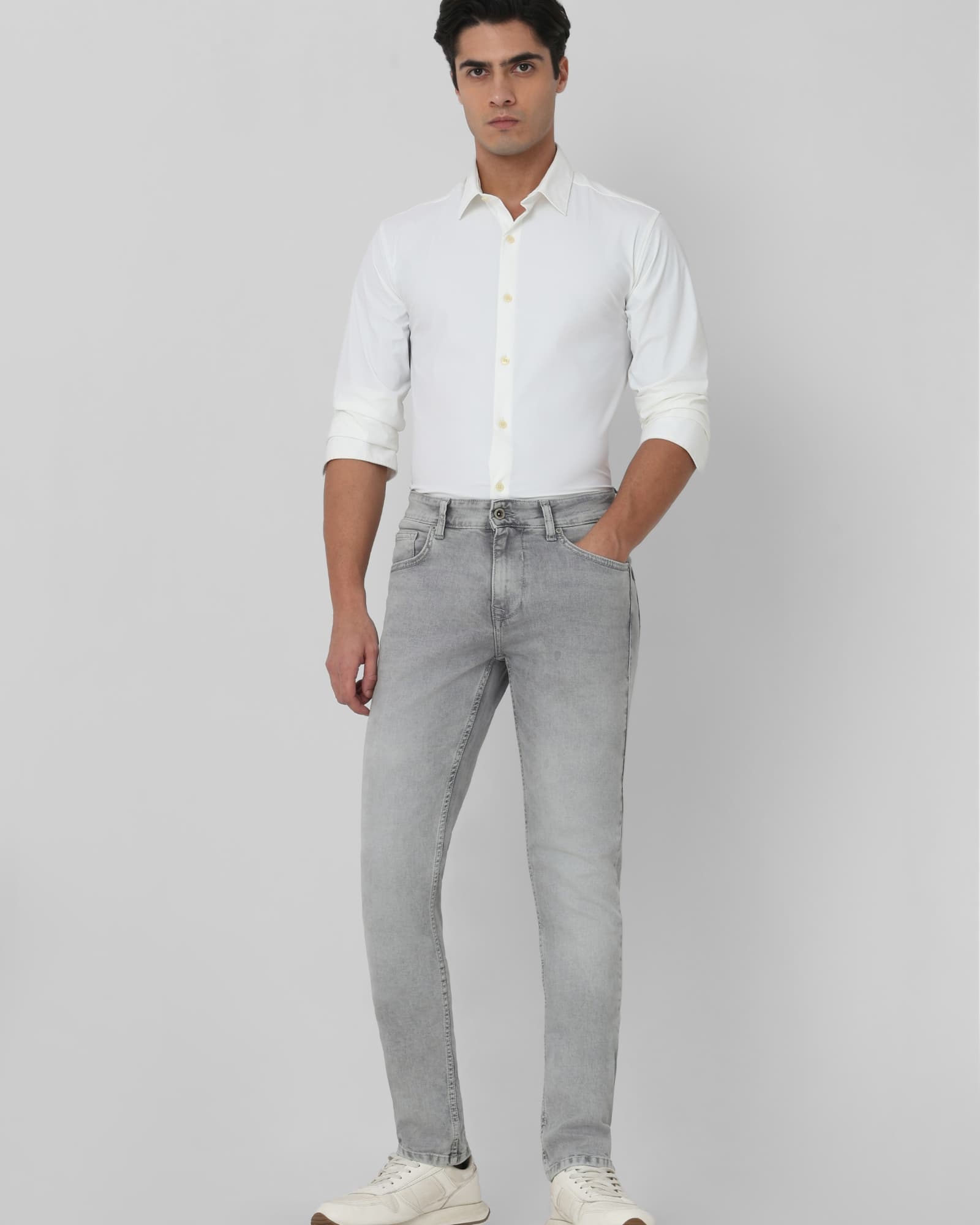 Grey Super Slim Fit Original Stretch Jeans Grey Super Slim Fit Original Stretch Jeans
