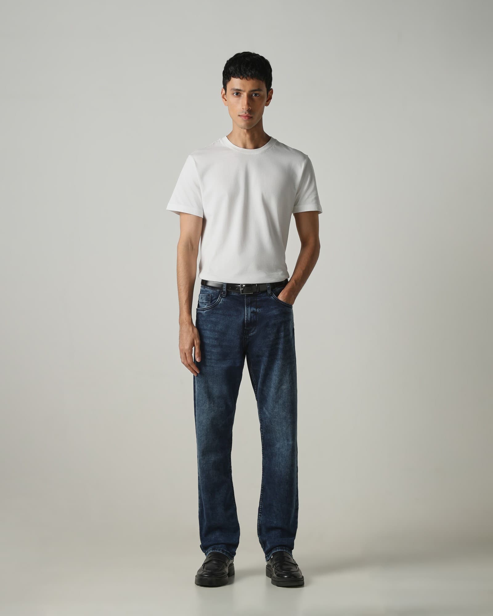 Blue Black Loose Straight Fit Originals Stretch Jeans Blue Black Loose Straight Fit Originals Stretch Jeans